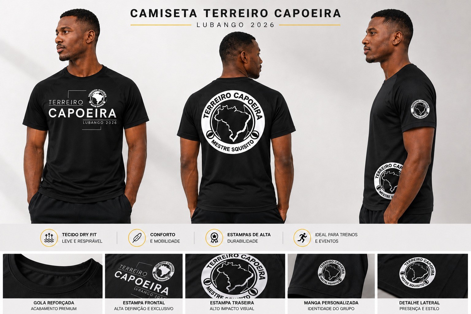 Camiseta Terreiro Preta